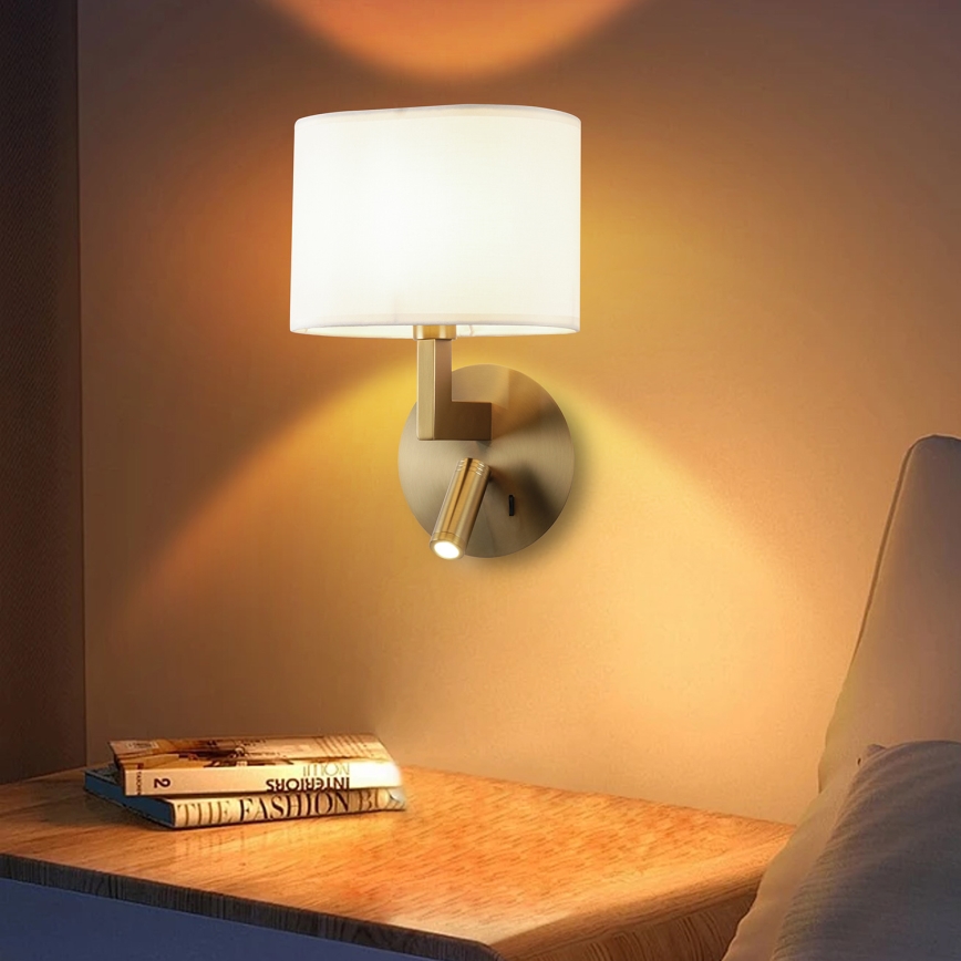 Brilagi - Aplique LED DAYA 1xE14/40W/230V + LED/3W color crema/dorado
