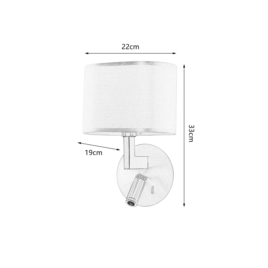Brilagi - Aplique LED DAYA 1xE14/40W/230V + LED/3W color crema/dorado
