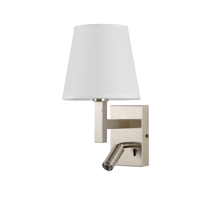 Brilagi - Aplique LED DEYA 1xE14/40W/230V + LED/3W blanco/cromo mate
