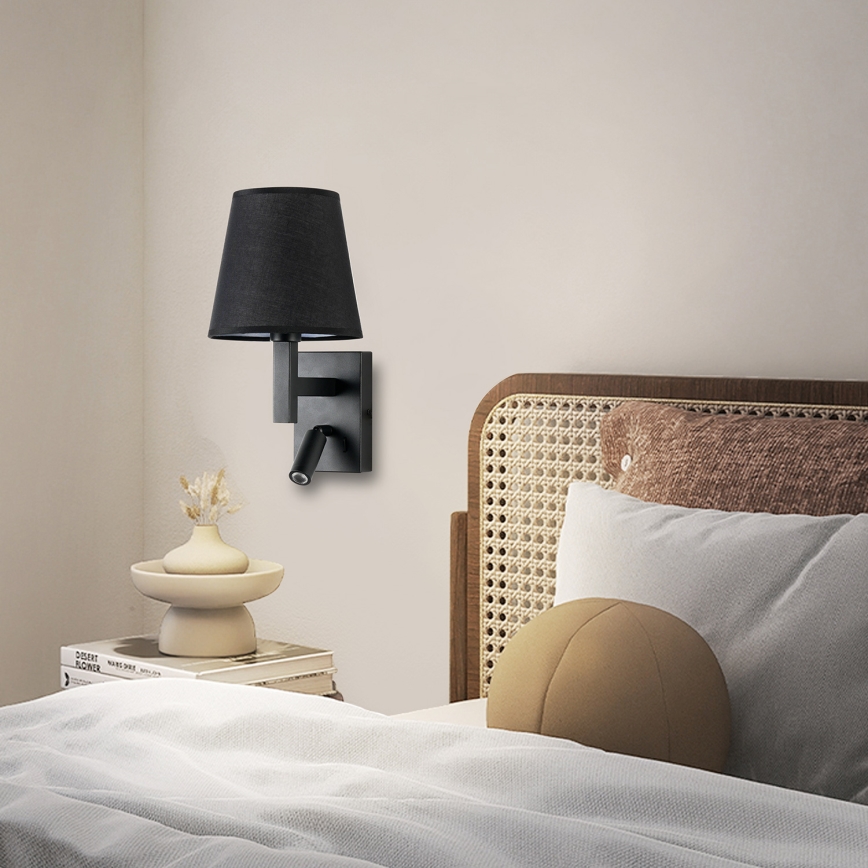 Brilagi - Aplique LED DEYA 1xE14/40W/230V + LED/3W negro