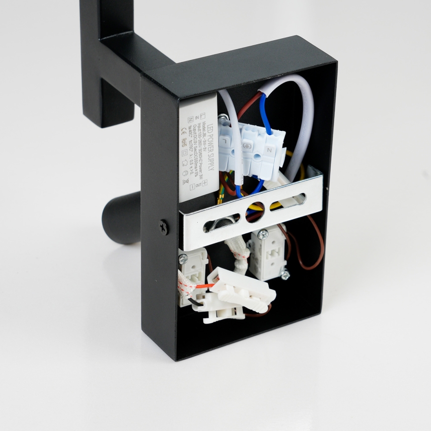 Brilagi - Aplique LED DEYA 1xE14/40W/230V + LED/3W negro