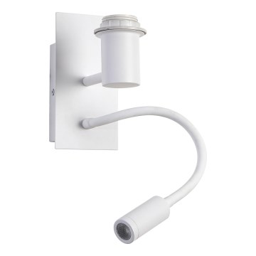 Brilagi - Aplique LED flexible NUBILA 1xE27/25W/230V + LED/3W blanco