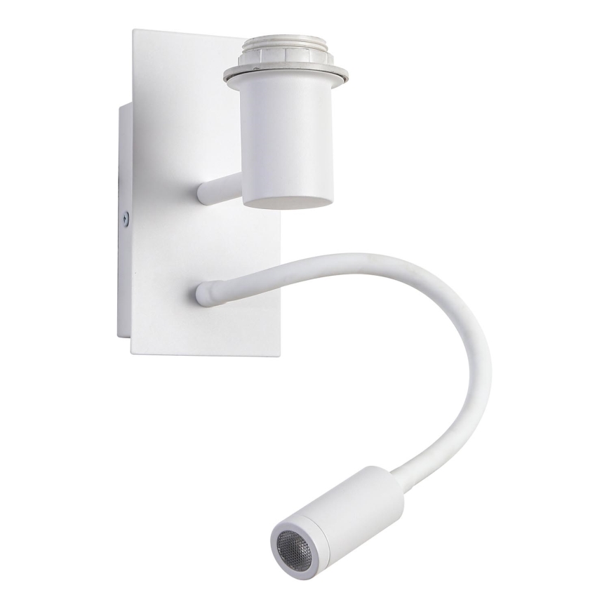 Brilagi - Aplique LED flexible NUBILA 1xE27/25W/230V + LED/3W blanco