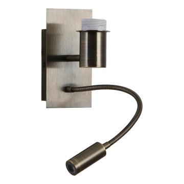 Brilagi - Aplique LED flexible NUBILA 1xE27/25W/230V + LED/3W latón