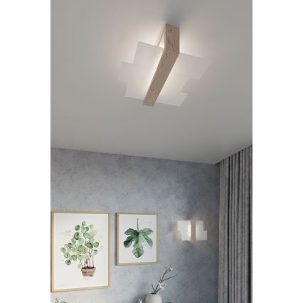 Brilagi -  Aplique LED HERA 1xE27/7,5W/230V madera