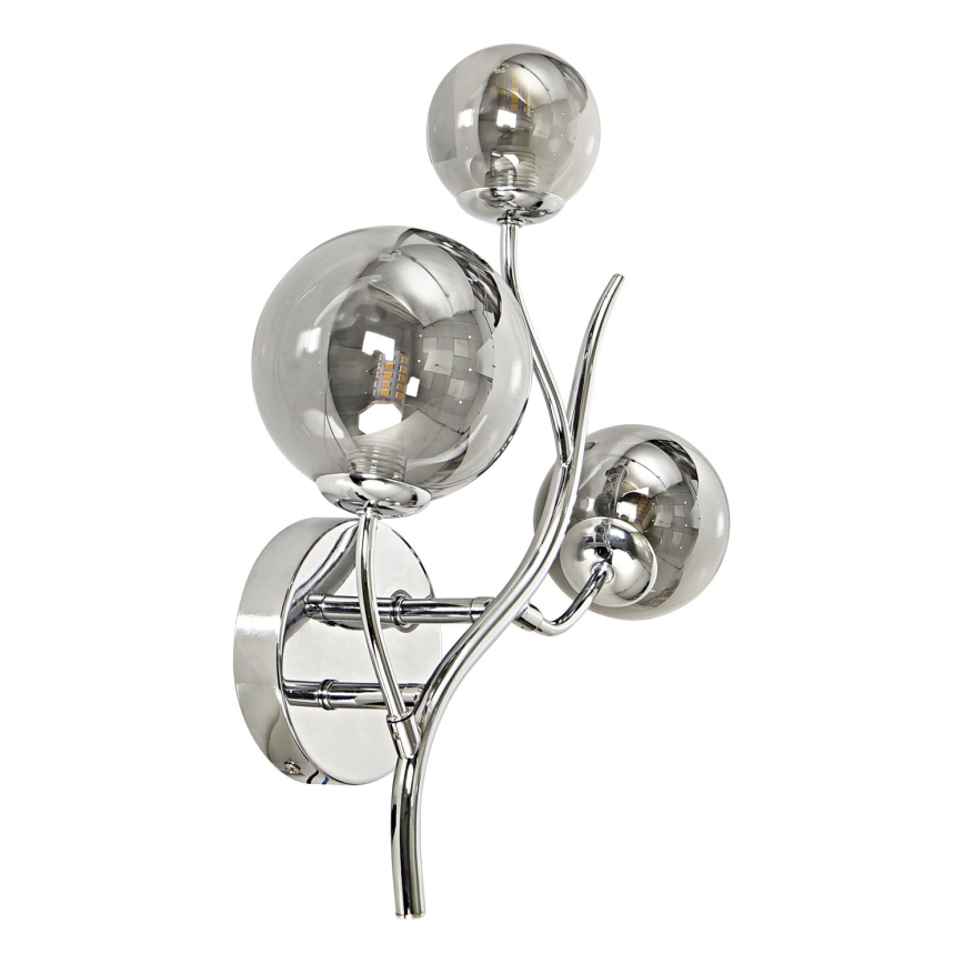 Brilagi - Aplique LED MISTEL 3xG9/3W/230V cromo brillante/ahumado