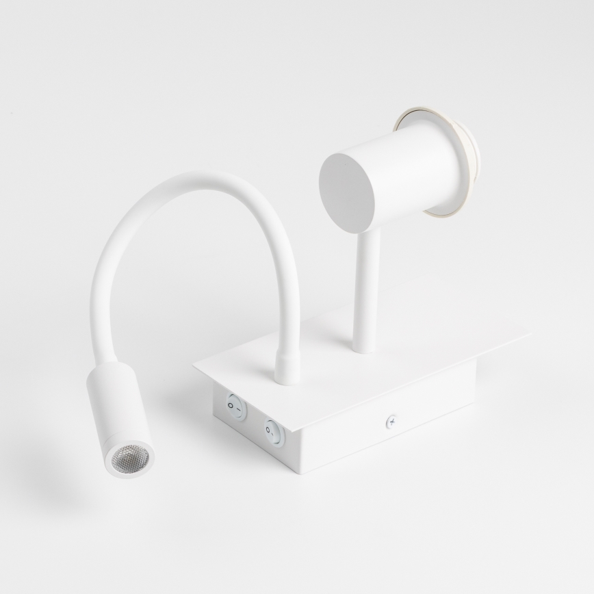 Brilagi - LED Aplique flexible NUBILA 1xE27/25W/230V + LED/3W blanco