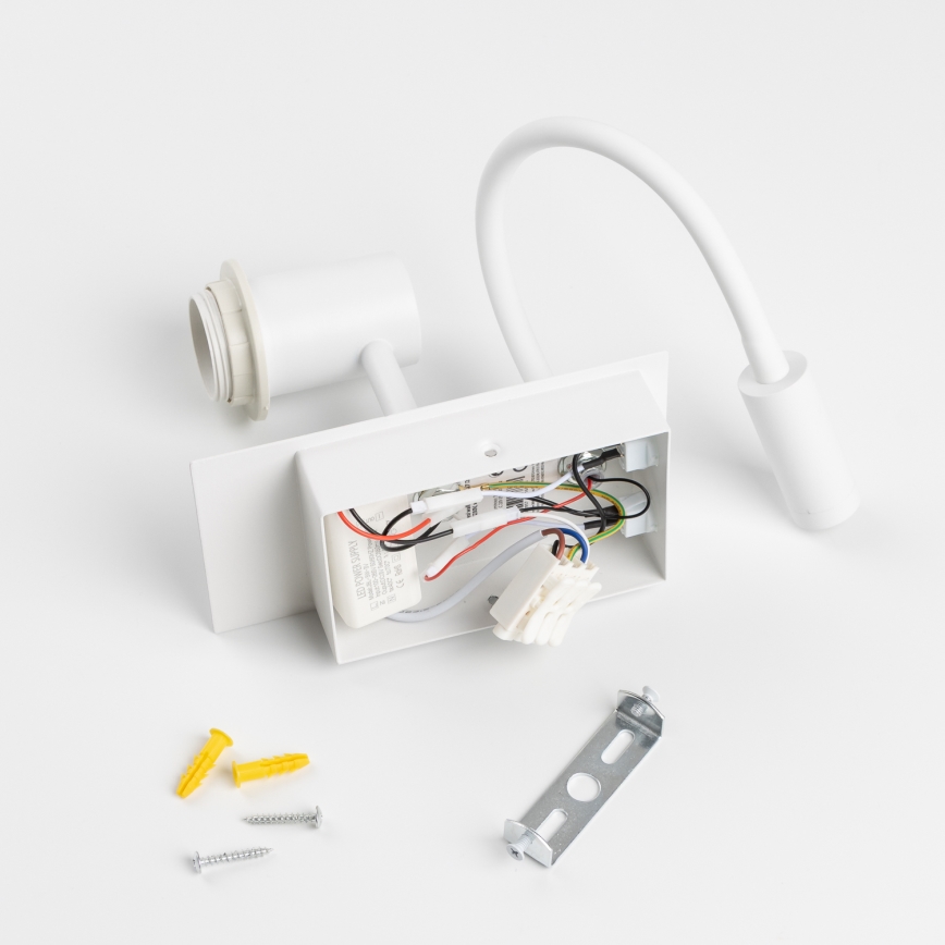 Brilagi - LED Aplique flexible NUBILA 1xE27/25W/230V + LED/3W blanco