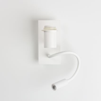 Brilagi - LED Aplique flexible NUBILA 1xE27/25W/230V + LED/3W blanco/marrón claro
