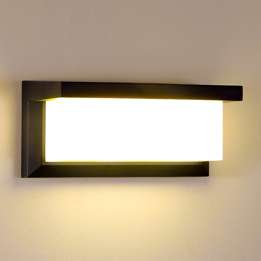 Brilagi - Aplique LED para exterior BRICKY LED/12W/230V negro IP54