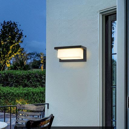 Brilagi - Aplique LED para exterior BRICKY LED/12W/230V negro IP54