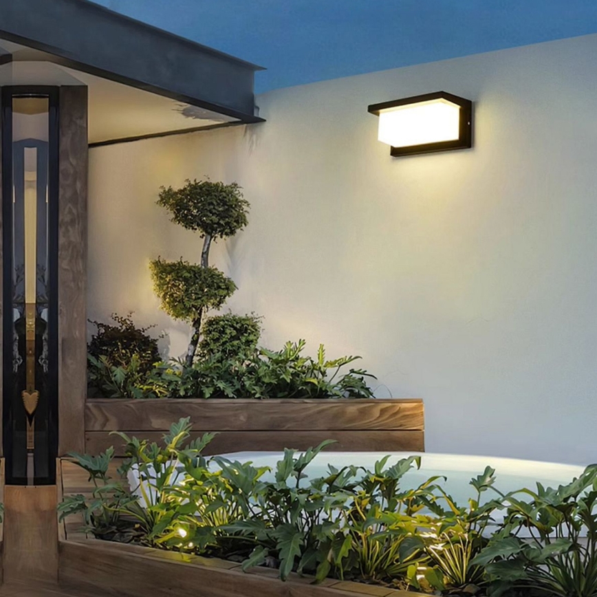 Brilagi - Aplique LED para exterior BRICKY LED/12W/230V negro IP54