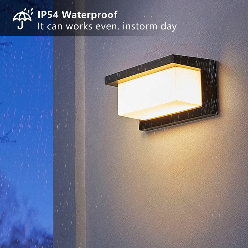 Brilagi - Aplique LED para exterior BRICKY LED/12W/230V negro IP54