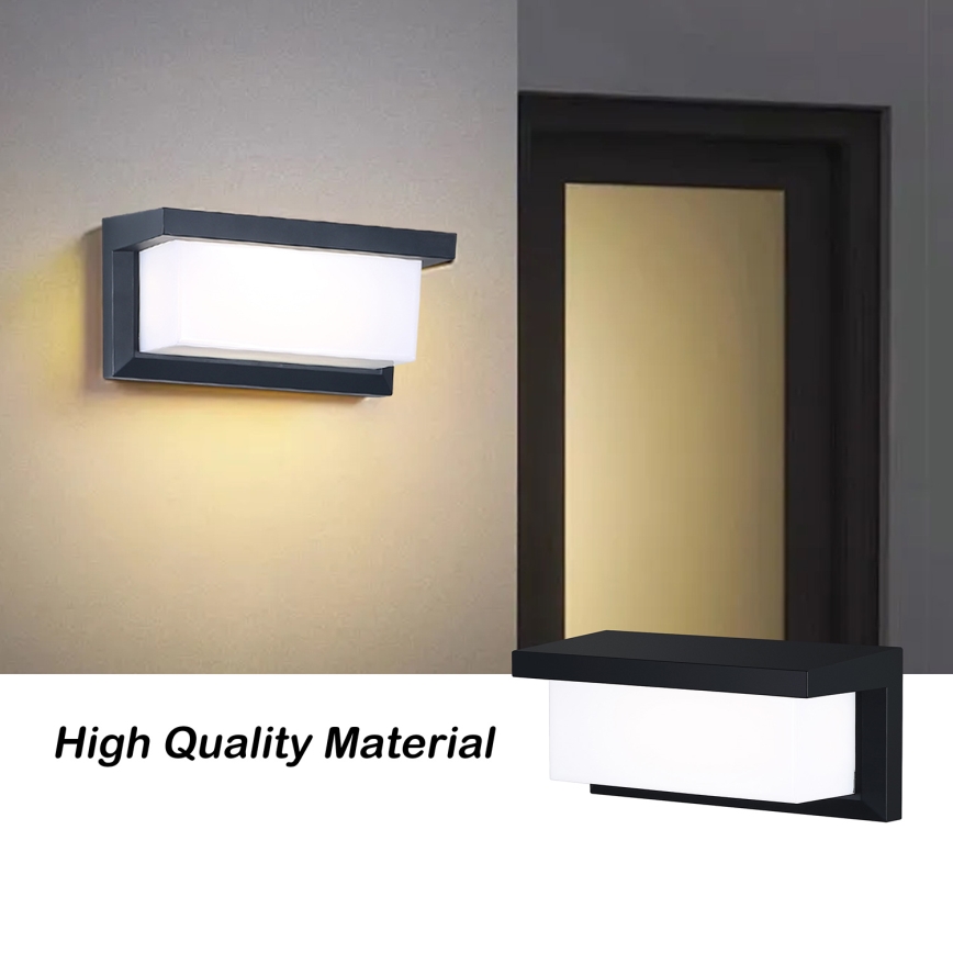 Brilagi - Aplique LED para exterior BRICKY LED/12W/230V negro IP54