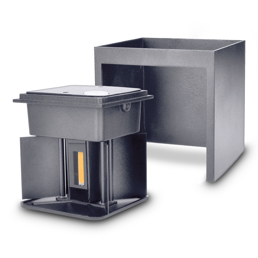 Brilagi - Aplique LED para exterior CUBE LED/6W/230V antracita IP54
