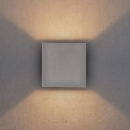Brilagi - Aplique LED para exterior CUBE LED/6W/230V gris IP54