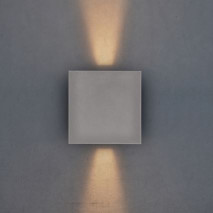 Brilagi - Aplique LED para exterior CUBE LED/6W/230V gris IP54