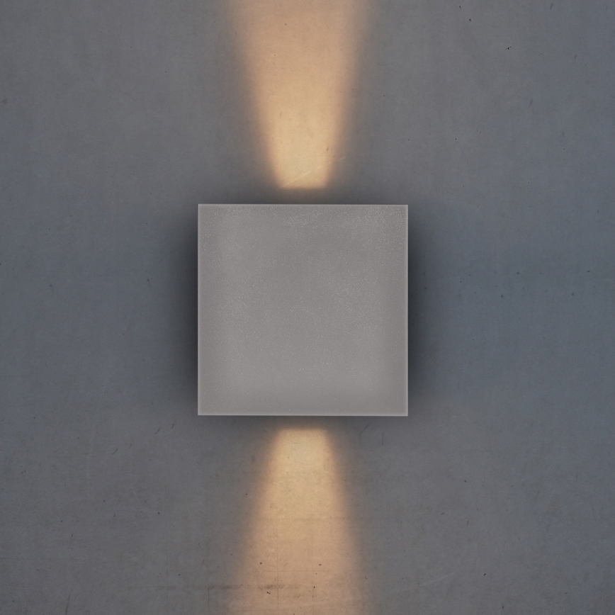 Brilagi - Aplique LED para exterior CUBE LED/6W/230V gris IP54