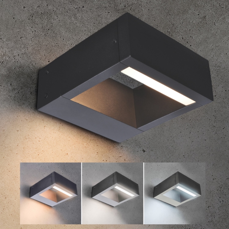 Brilagi - Aplique LED para exterior RAGUSA LED/7W/230V 3000/4000/6000K antracita IP54