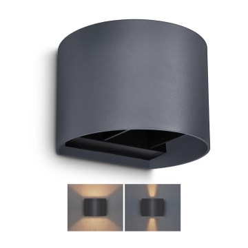 Brilagi - Aplique LED para exterior RONDO LED/6W/230V antracita IP54