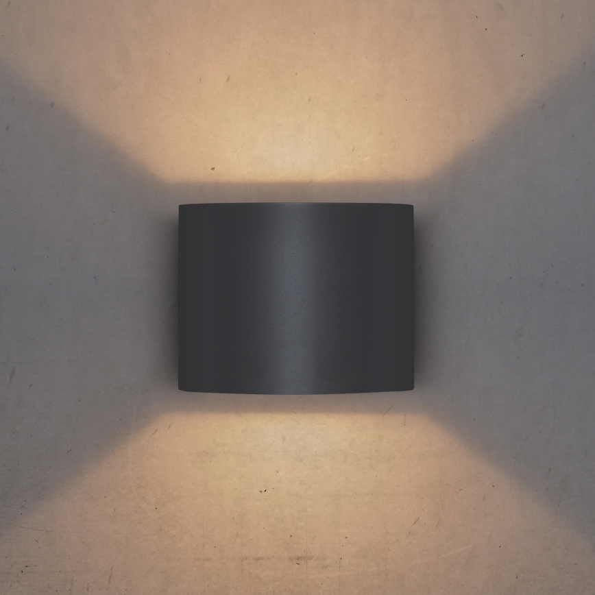 Brilagi - Aplique LED para exterior RONDO LED/6W/230V antracita IP54