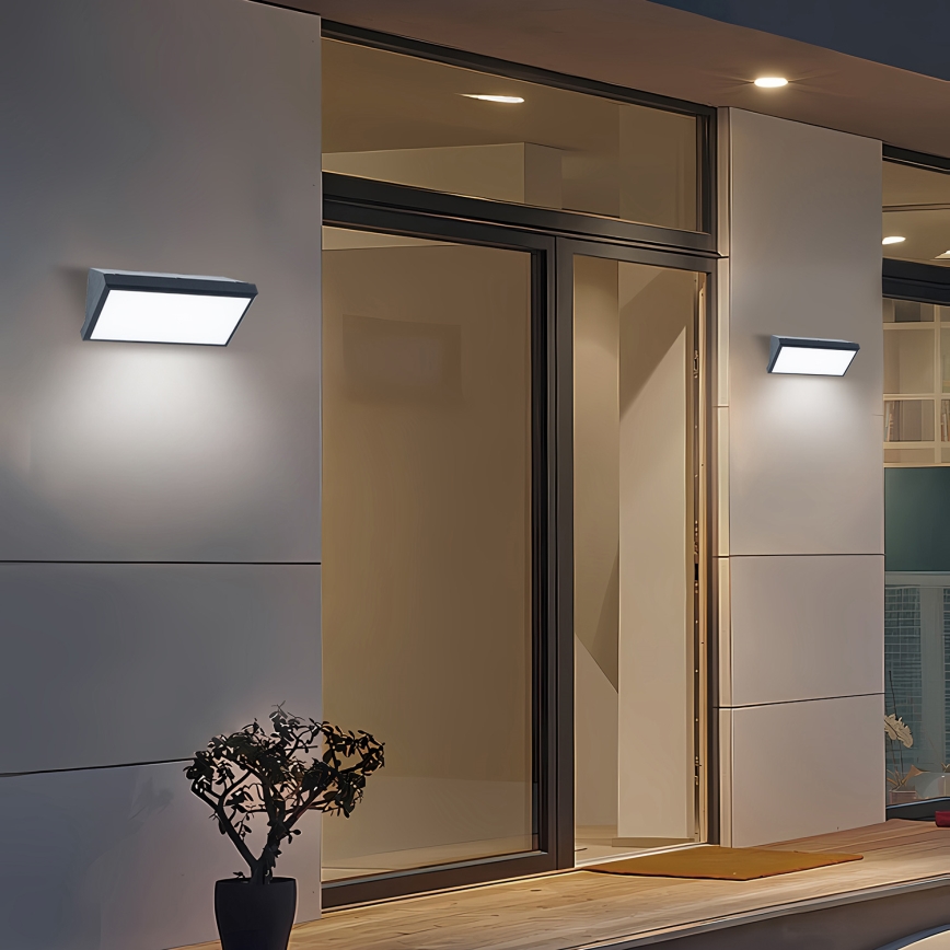 Brilagi - Aplique LED para exterior TRIANGLE LED/20W/230V antracita IP65