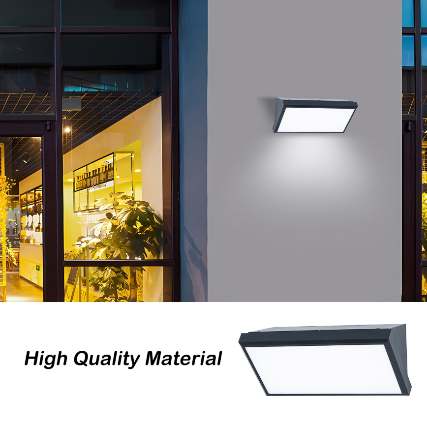 Brilagi - Aplique LED para exterior TRIANGLE LED/20W/230V antracita IP65