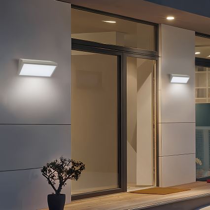Brilagi - Aplique LED para exterior TRIANGLE LED/20W/230V gris IP65