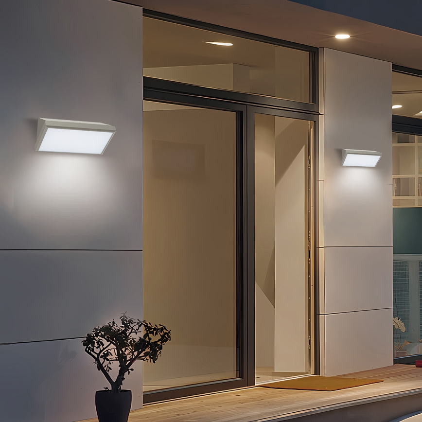 Brilagi - Aplique LED para exterior TRIANGLE LED/20W/230V gris IP65