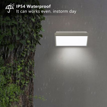 Brilagi - Aplique LED para exterior TRIANGLE LED/20W/230V gris IP65