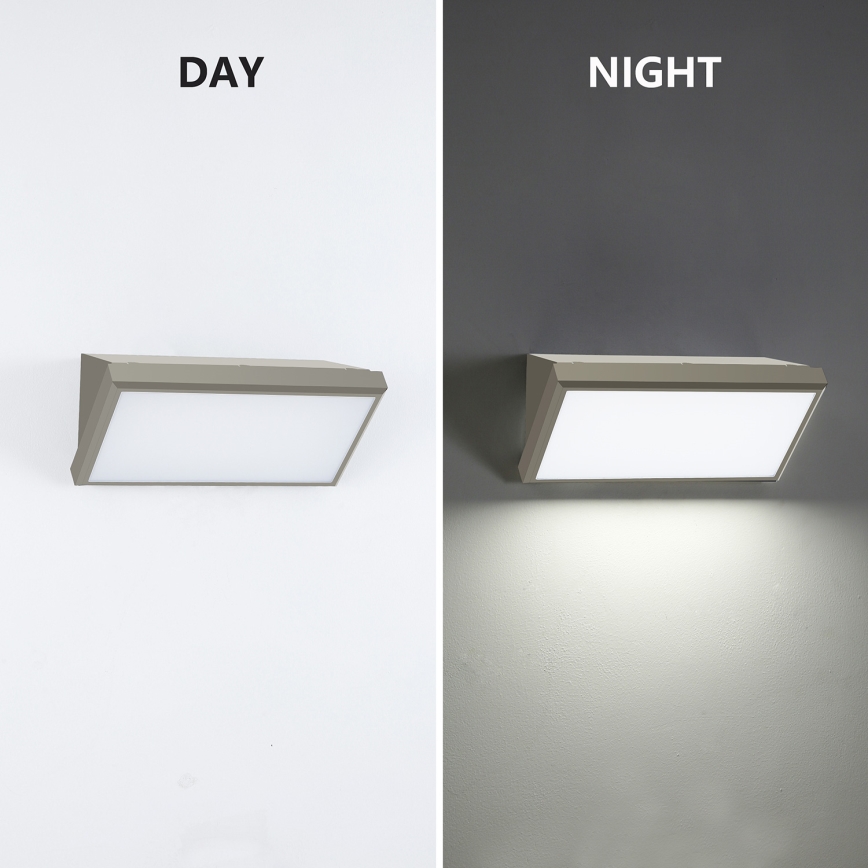 Brilagi - Aplique LED para exterior TRIANGLE LED/20W/230V gris IP65