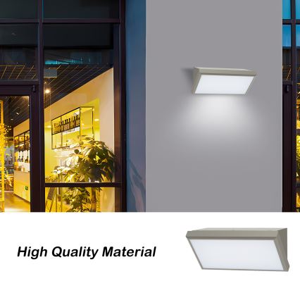 Brilagi - Aplique LED para exterior TRIANGLE LED/20W/230V gris IP65