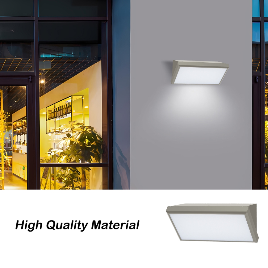 Brilagi - Aplique LED para exterior TRIANGLE LED/20W/230V gris IP65