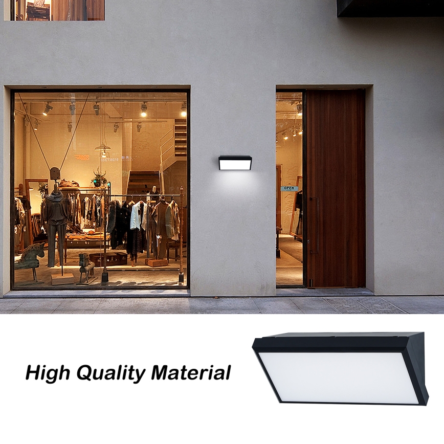 Brilagi - Aplique LED para exterior TRIANGLE LED/20W/230V 3000/4000/6500K negro IP65