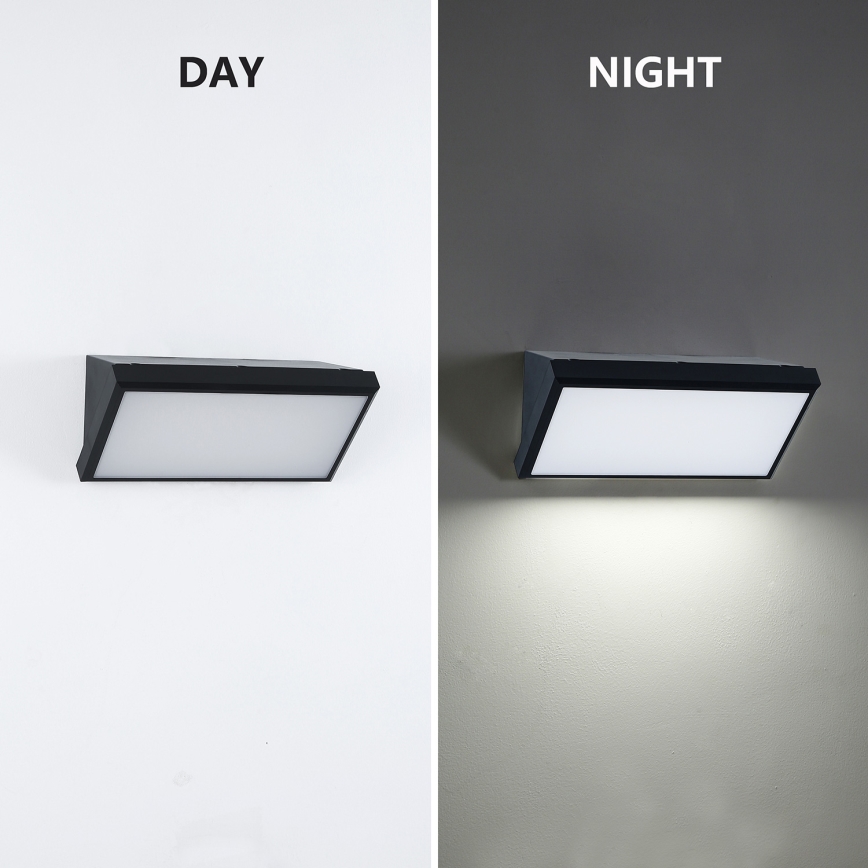 Brilagi - Aplique LED para exterior TRIANGLE LED/20W/230V 3000/4000/6500K negro IP65
