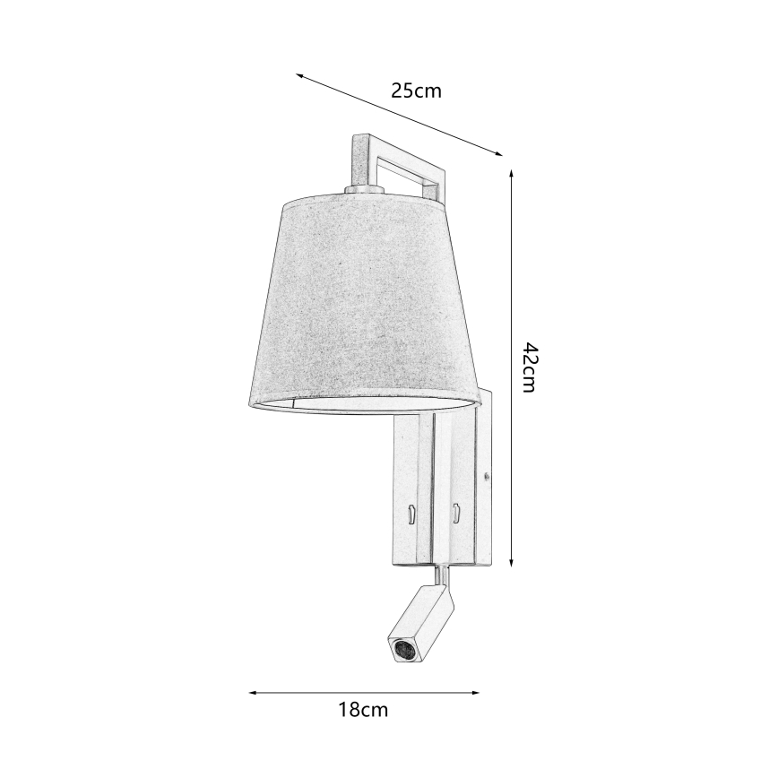 Brilagi - Aplique LED RAYA 1xE14/40W/230V + LED/3W blanco/cromo mate
