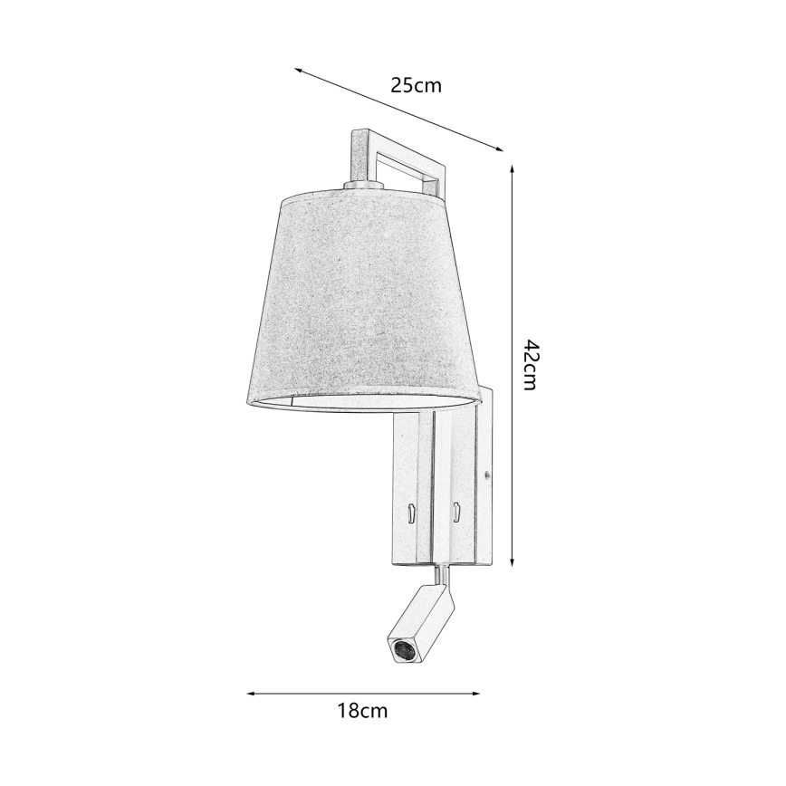 Brilagi - Aplique LED RAYAS 1xE14/40W/230V + LED/3W negro