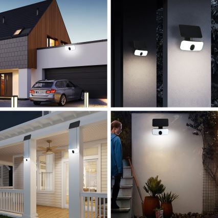 Brilagi - Aplique LED solar con sensor ROOF LED/13W/5V 4000 mAh IP65