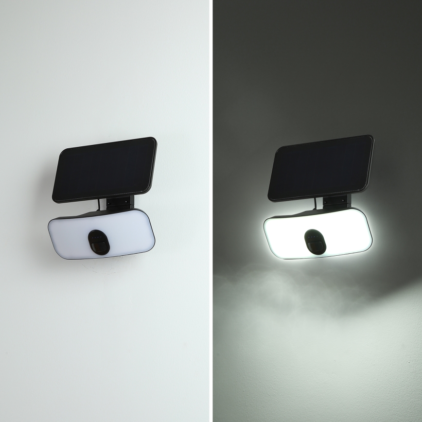 Brilagi - Aplique LED solar con sensor ROOF LED/13W/5V 4000 mAh IP65
