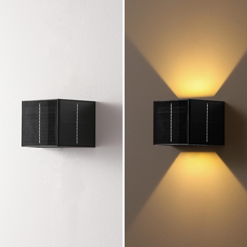 Brilagi - Aplique LED solar con sensor SOLAR CUBE LED/2W/3,2V 1300 mAh IP54