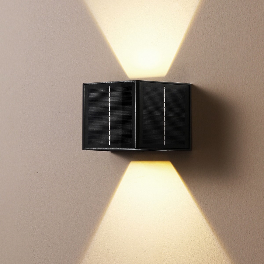 Brilagi - Aplique LED solar con sensor SOLAR CUBE LED/2W/3,2V 1300 mAh IP54