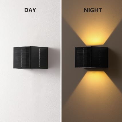 Brilagi - Aplique LED solar con sensor SOLAR CUBE LED/2W/3,2V 1300 mAh IP54