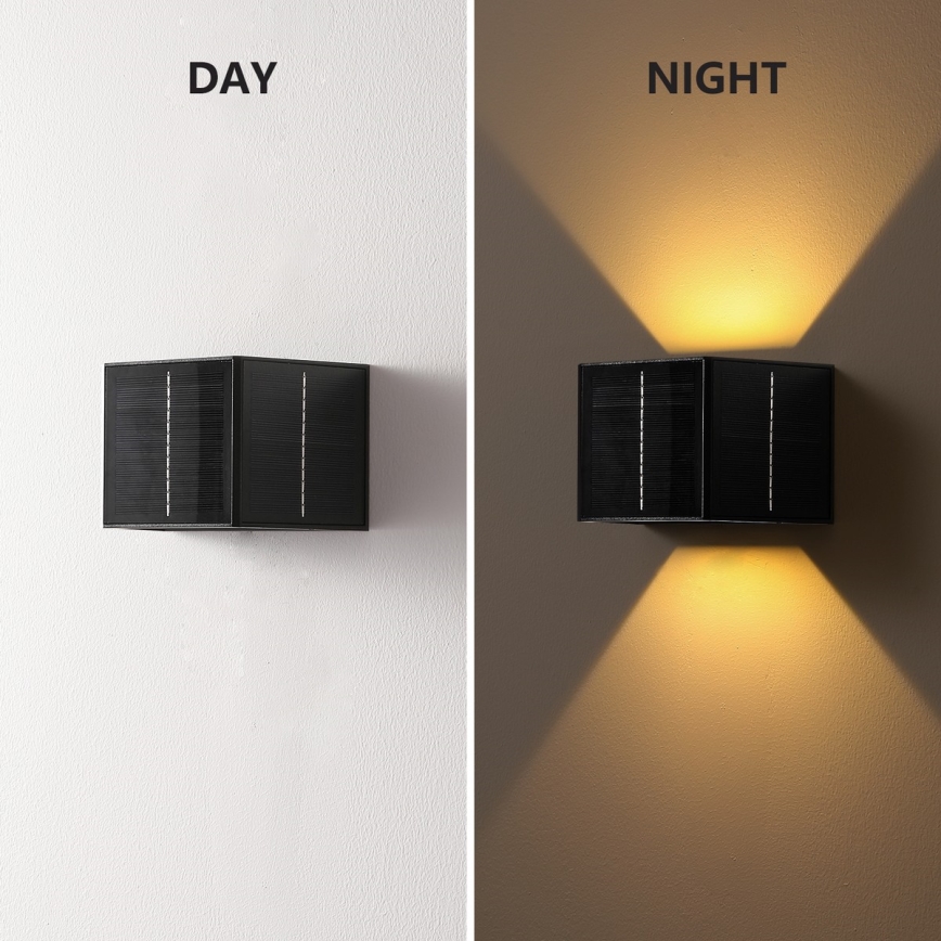Brilagi - Aplique LED solar con sensor SOLAR CUBE LED/2W/3,2V 1300 mAh IP54