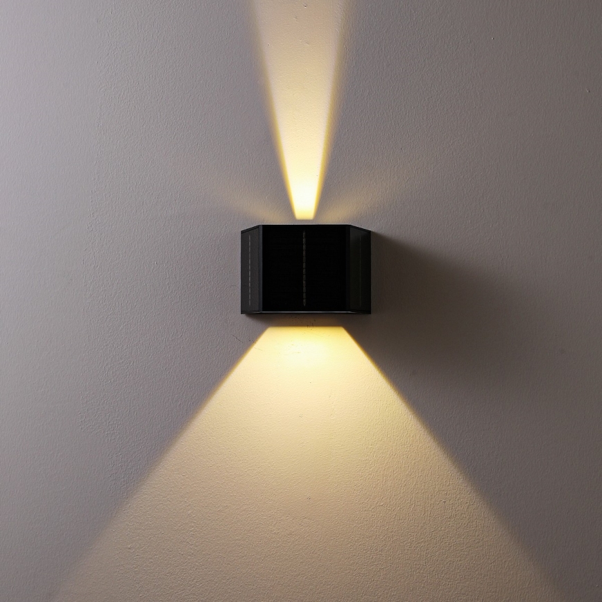 Brilagi - Aplique LED solar con sensor SOLAR CUBE LED/2W/3,2V 1300 mAh IP54