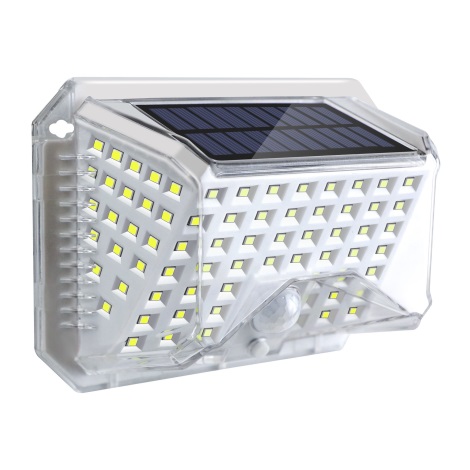 Brilagi - Aplique LED solar con sensor WALLIE LED/4W/5,5V 6500K IP64 plata