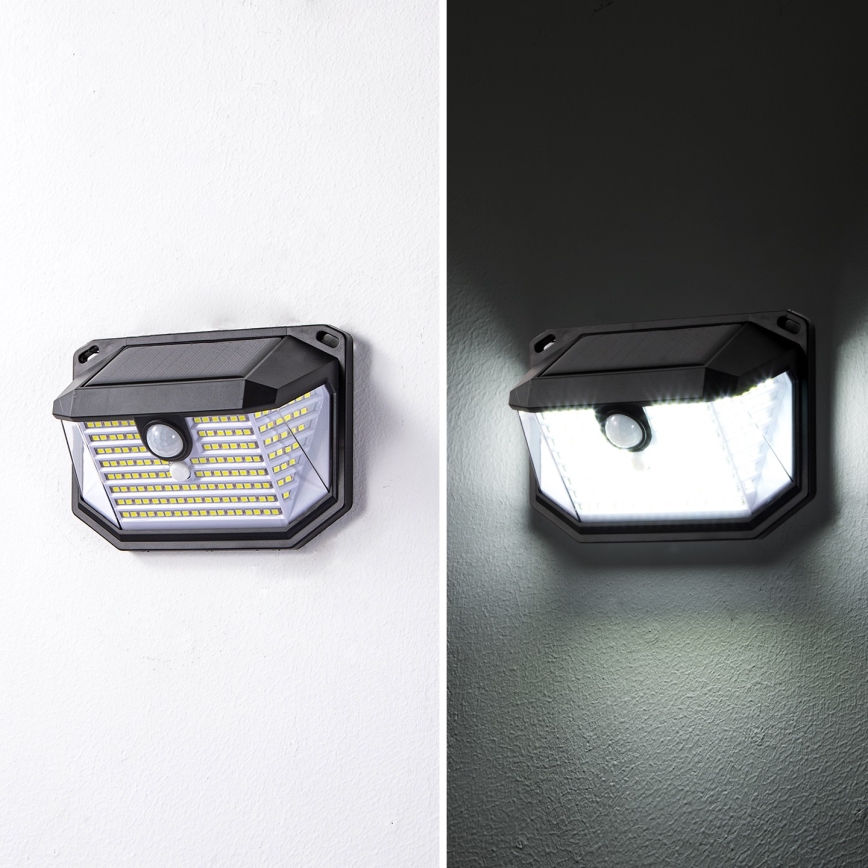 Brilagi - Aplique LED solar con sensor WALLIE LED/4W/5,5V 1200mAh 6500K IP65