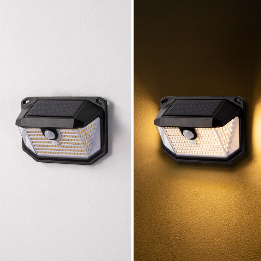 Brilagi - Aplique LED solar con sensor WALLIE LED/4W/5,5V 1200 mAh 3000K IP65