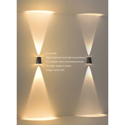 Brilagi - Aplique LED solar PYRAMID LED/2W/3,2V 1300 mAh IP54