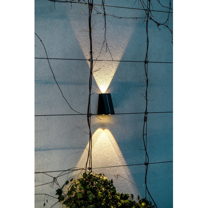 Brilagi - Aplique LED solar PYRAMID LED/2W/3,2V 1300 mAh IP54