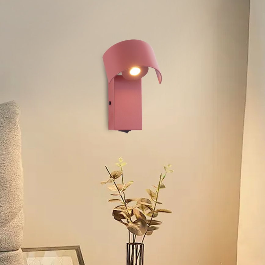 Brilagi - Aplique LED VASTO LED/3W/230V burdeos